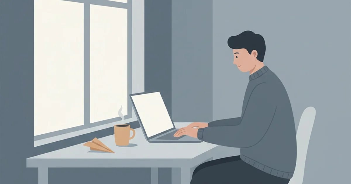 Illustration av en person som skriver ett formellt ersättningskrav vid skrivbordet — kräva flygersättning själv