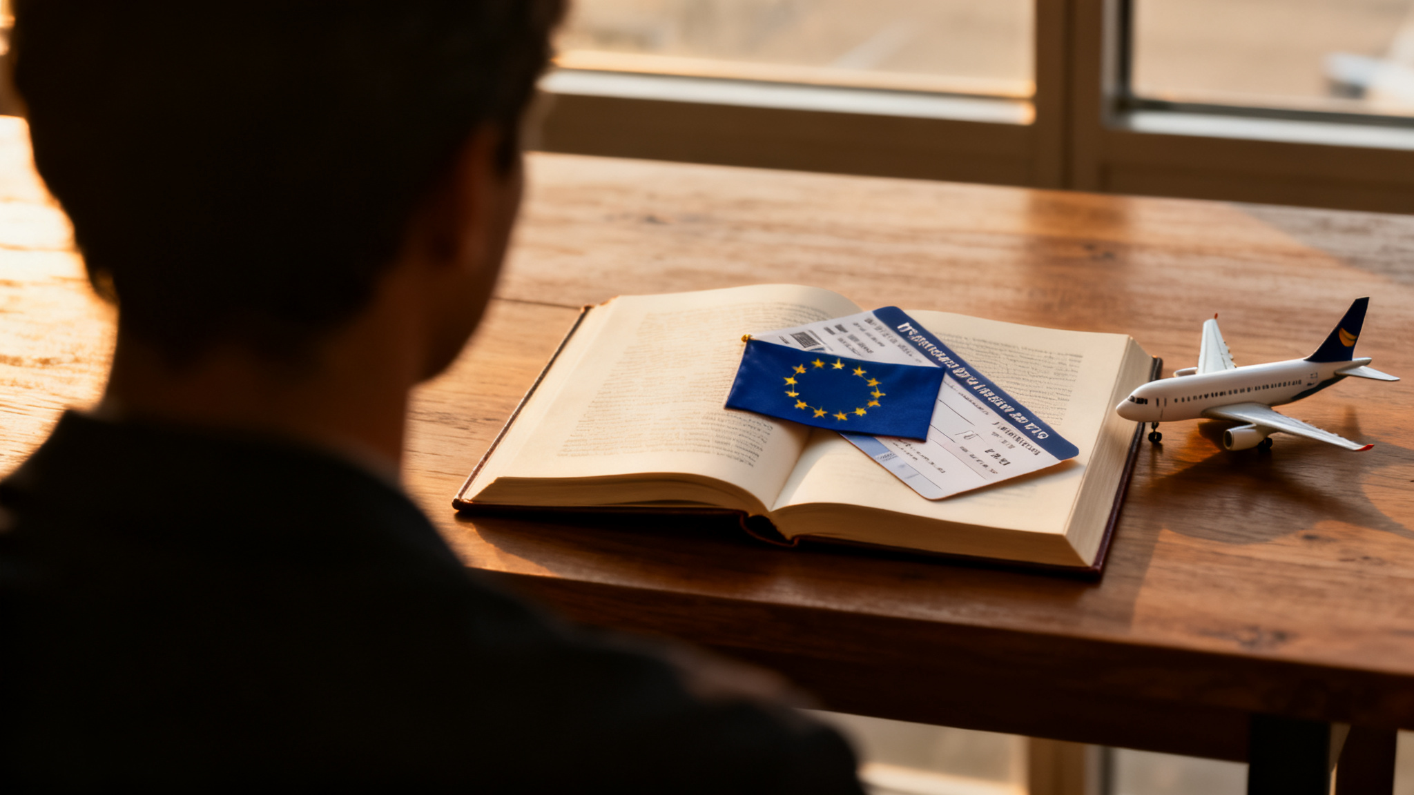 Passagerarrättigheter — bok med EU-flagga
